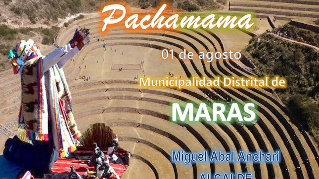 El primero de agosto se celebra el día de la tierra o día de la Pachamama en las comunidades alto andinas de nuestro Perú y otras naciones.  La región de los andes se caracteriza por su profundo legado cultural y folclórico proveniente de las culturas Incas y pre-Incas que se expresa en sus fiestas, costumbres y tradiciones.
Es una tradición que continúa desde tiempos ancestrales incas. Muchas personas tienen un estrecho vínculo con nuestra Madre Tierra (Pachamama en quechua), por lo tanto cada 1° de agosto realizan una Ceremonia de Pago a la Pachamama que representa a la tierra en el más amplio sentido de la palabra o sea a toda la naturaleza que nos provee el lugar y los recursos que necesitamos para vivir. La Pachamama es nuestra Madre Naturaleza y está en todo lugar, pero podemos encontrar lugares especiales a los que los pobladores consideran sagrados.
Los incas le guardaban el mayor respeto, era una de sus deidades como lo era el Dios Inti o Sol. Antes de alguna festividad que realizaban, solían hacerle una previa ceremonia de agradecimiento, era el tiempo de que la tierra comiera, bebiera y fumara. Era el tiempo de darle mucho de lo que ella nos ha dado.
Es importante saber que la mayoría de comunidades alto andinas han tenido y tienen una profunda dependencia y conexión con la agricultura siendo el mes de agosto el mes en el que normalmente se hacen surcos en la tierra, preparándola para recibir las semillas y por ende las nuevas cosechas. En el día de la Pachamama el hombre andino trata de devolver o retornar hacia la tierra todo lo que ha recibido de ella, demostrando su agradecimiento y pidiéndole que las cosechas venideras sean también abundantes y prosperas.
