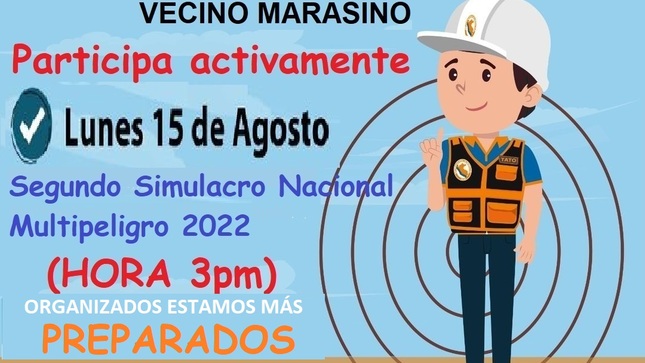 Bajo el lema “Organizados estamos más preparados”, este simulacro continuará impulsando la preparación de las familias y promoverá la preparación comunitaria. 
Conoce a continuación más detalles.
¿Cuál es el objetivo del simulacro?
El ejercicio busca fortalecer las capacidades de preparación y respuesta de las entidades integrantes del Sistema Nacional de Gestión del Riesgo de Desastres (SINAGERD) y de la población en general para responder de manera eficiente y oportuna ante el impacto de distintos peligros de origen natural o generados por la acción humana. 
¿Qué significa que sea multipeligro?
Simulacro Multipeligro quiere decir que cada departamento y provincia elige  el peligro sobre el cual practicará la respuesta. Pueden ser: sismo, sismo seguido de tsunami, lluvias intensas y sus peligros asociados, como inundación, huaico, aluvión, entre otros; deslizamiento, derrumbes, alud, alud/aluvión, bajas temperaturas, actividad volcánica, derrame de sustancias peligrosas, incendios forestales.
¿Qué conmemoramos el 15 de agosto?
Este 15 de agosto se conmemoran los 15 años de ocurrencia del sismo de 7.9 Magnitud de Momento (Mw), que ocurrió en el año 2007 y tuvo epicentro en Pisco, Ica. El ejercicio es una conmemoración a las víctimas de este desastre, para que, con preparación, la historia no se vuelva repetir. 
Recordemos que el sismo dejó un saldo de 596 fallecidos, 434 mil 614 personas damnificadas, 221 mil 60 personas afectadas y 93 mil 708 viviendas entre destruidas e inhabitables. Asimismo, se contabilizaron pérdidas millonarias en daños materiales, infraestructura educativa, de salud, transportes, agricultura y los medios de vida de la población.
