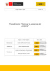 Vista preliminar de documento 2. Controlar la asistencia del personal - Código PS02.01.02.07 - versión 1 
