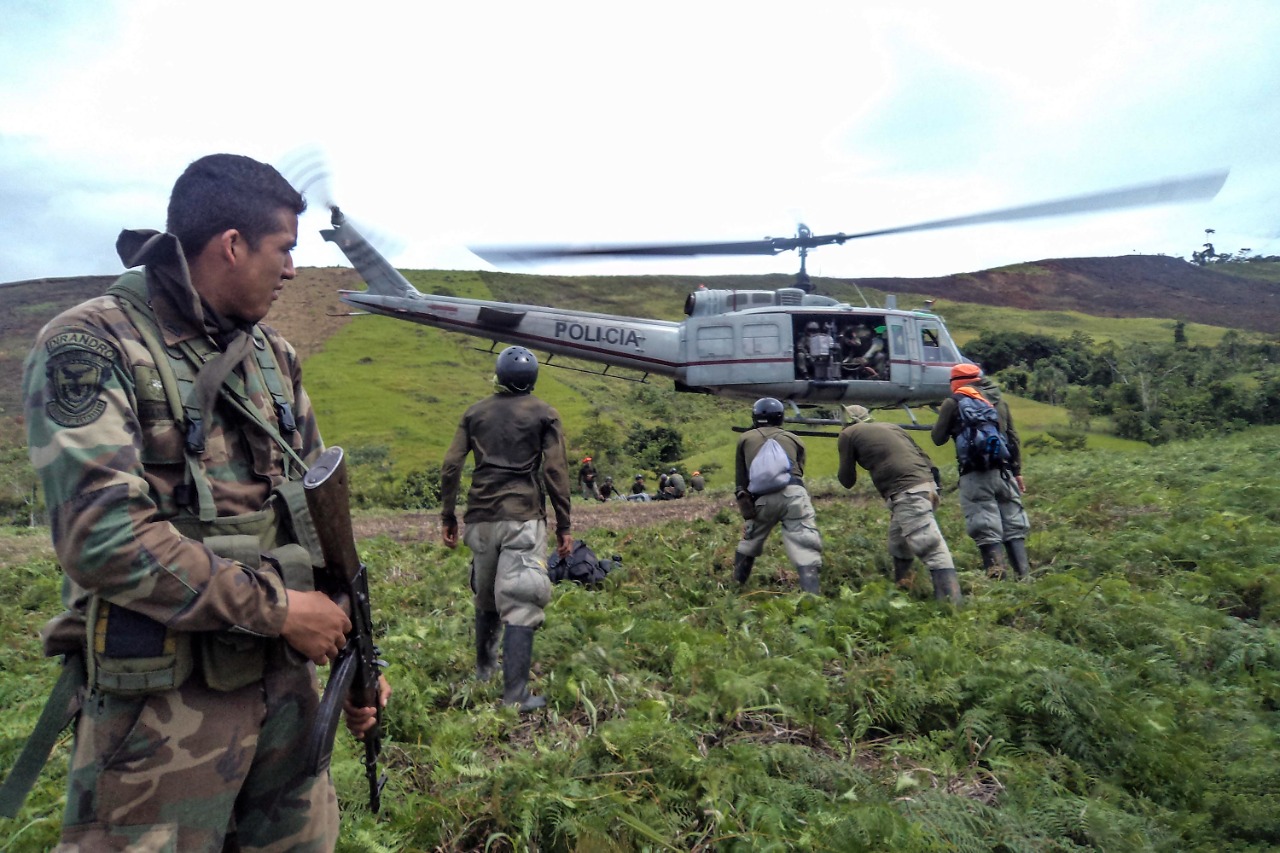 Destruyen más de 29 hectáreas de hoja de coca en Mazamari en menos de 48 horas