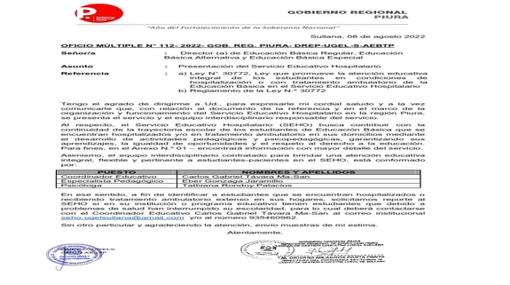 Oficio Múltiple 112-2022