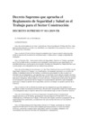 Vista preliminar de documento Reglamento de Seguridad y Salud en el Trabajo para el Sector Construcción