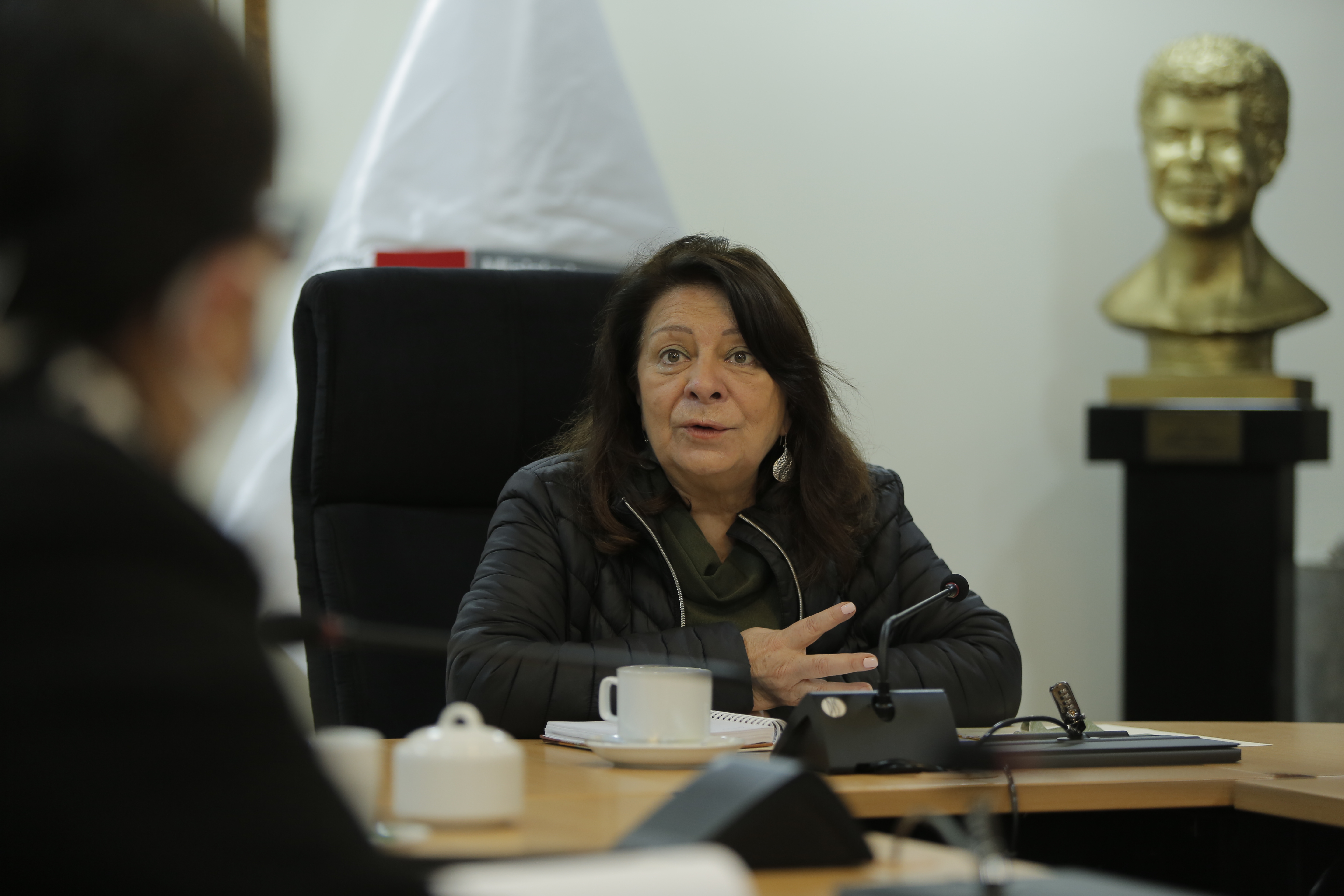 Ministra Diana Miloslavich se reunió con el congresista Hector Acuña