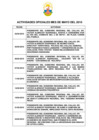 Vista preliminar de documento Actividades Oficiales Al Mes De Mayo 2010