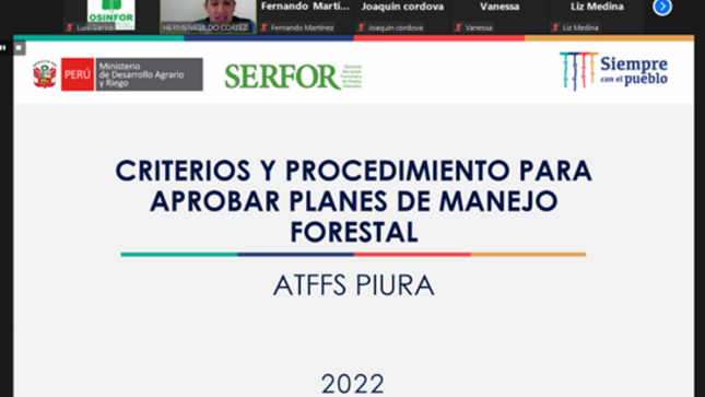 El OSINFOR capacita a usuarios del bosque en el aprovechamiento sostenible de bosques secos.