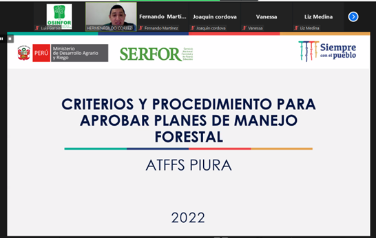 El OSINFOR capacita a usuarios del bosque en el aprovechamiento sostenible de bosques secos.