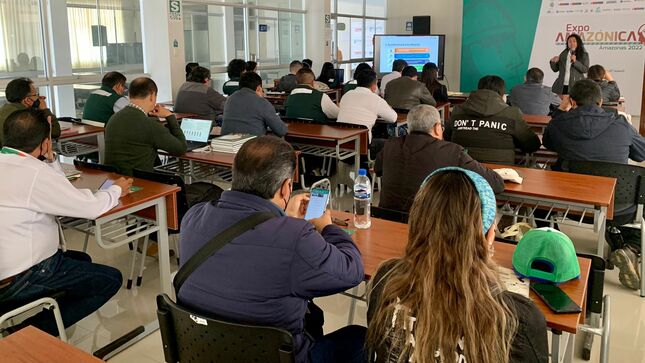 Presentación del aplicativo MiBosque durante la ExpoAmazónica 2022