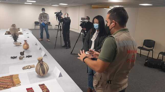 Televisión China realizó reportaje sobre bienes culturales repatriados por el Ministerio de Cultura