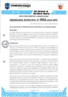 Vista preliminar de documento ORDENANZA MUNICIPAL Nº 002-2022-MPC