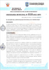 Vista preliminar de documento ORDENANZA MUNICIPAL Nº 010-2021-MPC.pdf