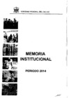 Vista preliminar de documento MEMORIA INSTITUCIONAL - PERIODO 2014