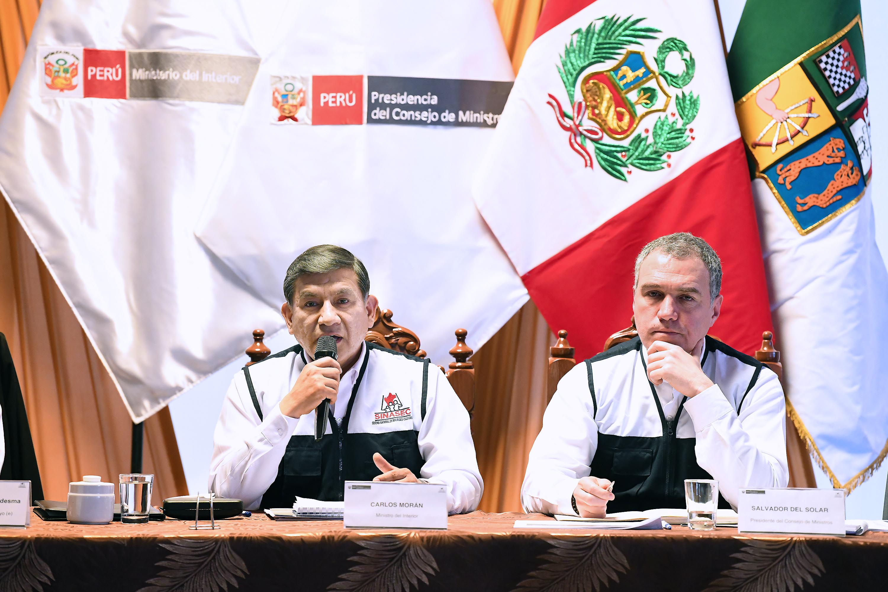 Ministro del Interior, Carlos Morán, en II Sesión Descentralizada del Consejo Nacional de Seguridad Ciudadana (CONASEC), en Junín.
