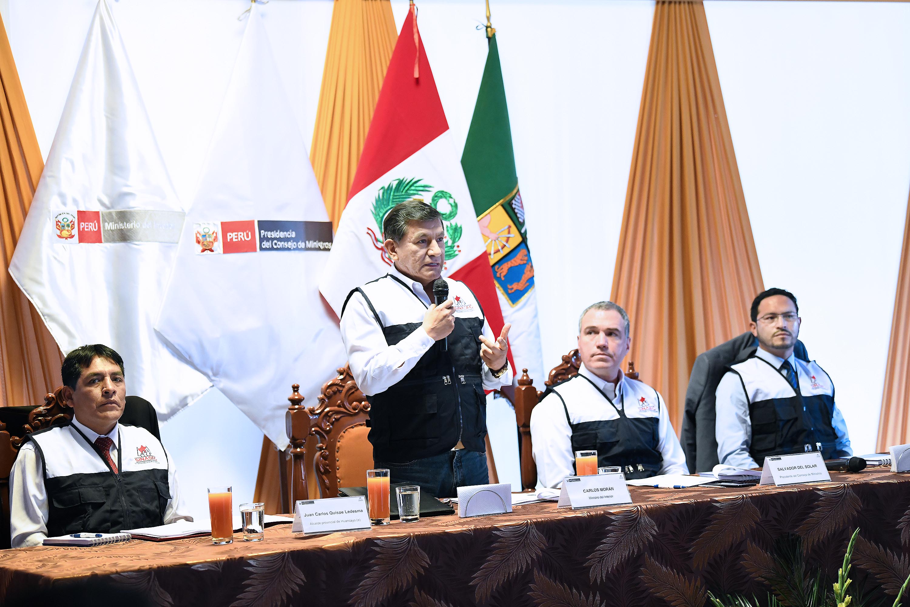 Ministro del Interior, Carlos Morán, en II Sesión Descentralizada del Consejo Nacional de Seguridad Ciudadana (CONASEC), en Junín.