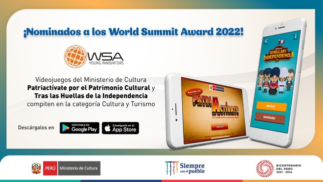 Iniciativas ludoeducativas del Ministerio de Cultura compiten en concurso internacional sobre aportes digitales en favor de bienestar social