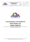 Vista preliminar de documento Evaluacion Plan Operativo - Primer Trimestre - 2018