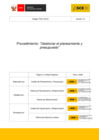 Vista preliminar de documento PE01.02.02 - Ficha de procedimiento - Gestionar el planeamiento y presupuesto, versión 01