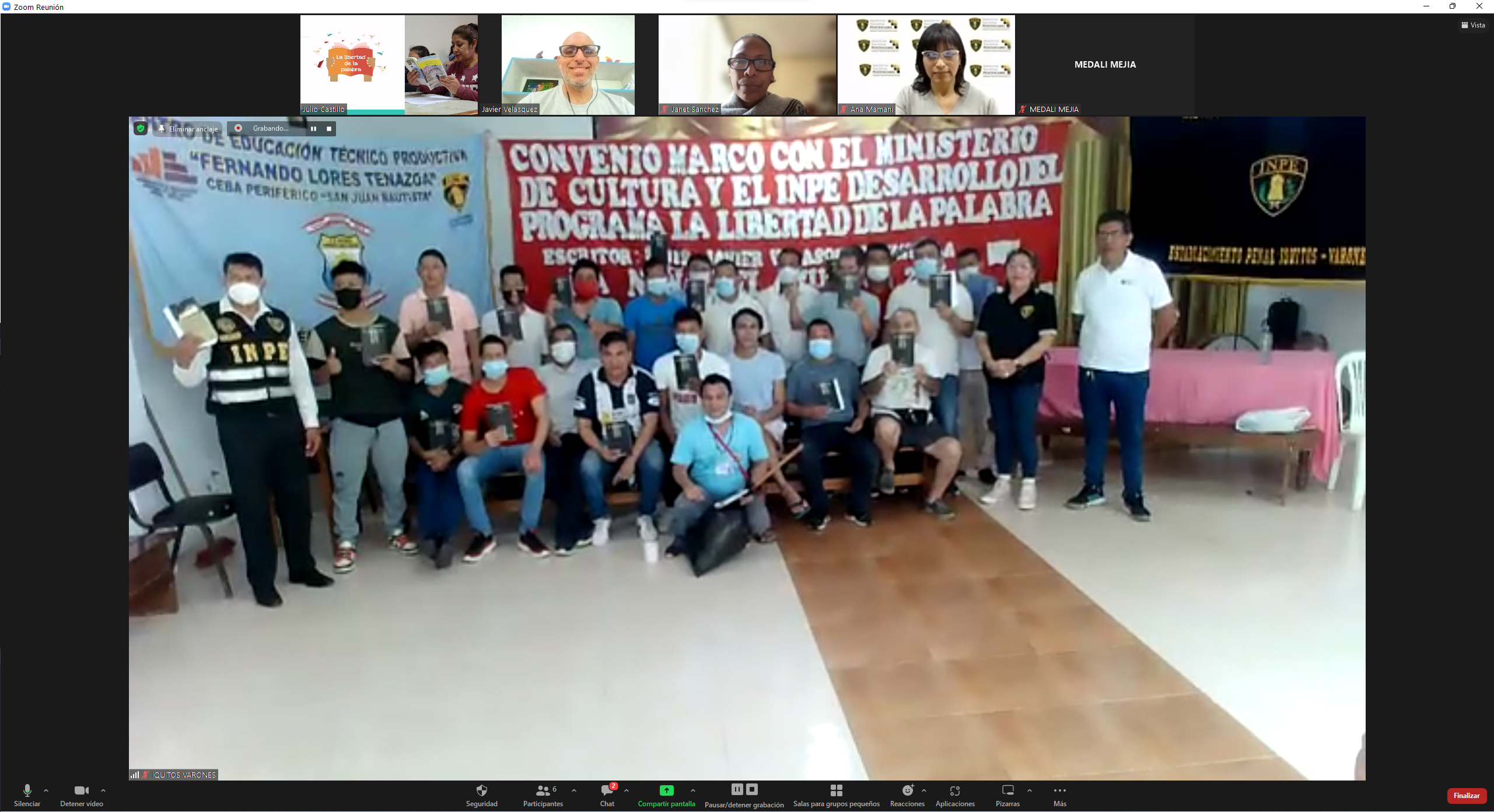 Ministerio de Cultura desarrolla el Programa “La Libertad de la Palabra” en el centro penitenciario de varones de Iquitos