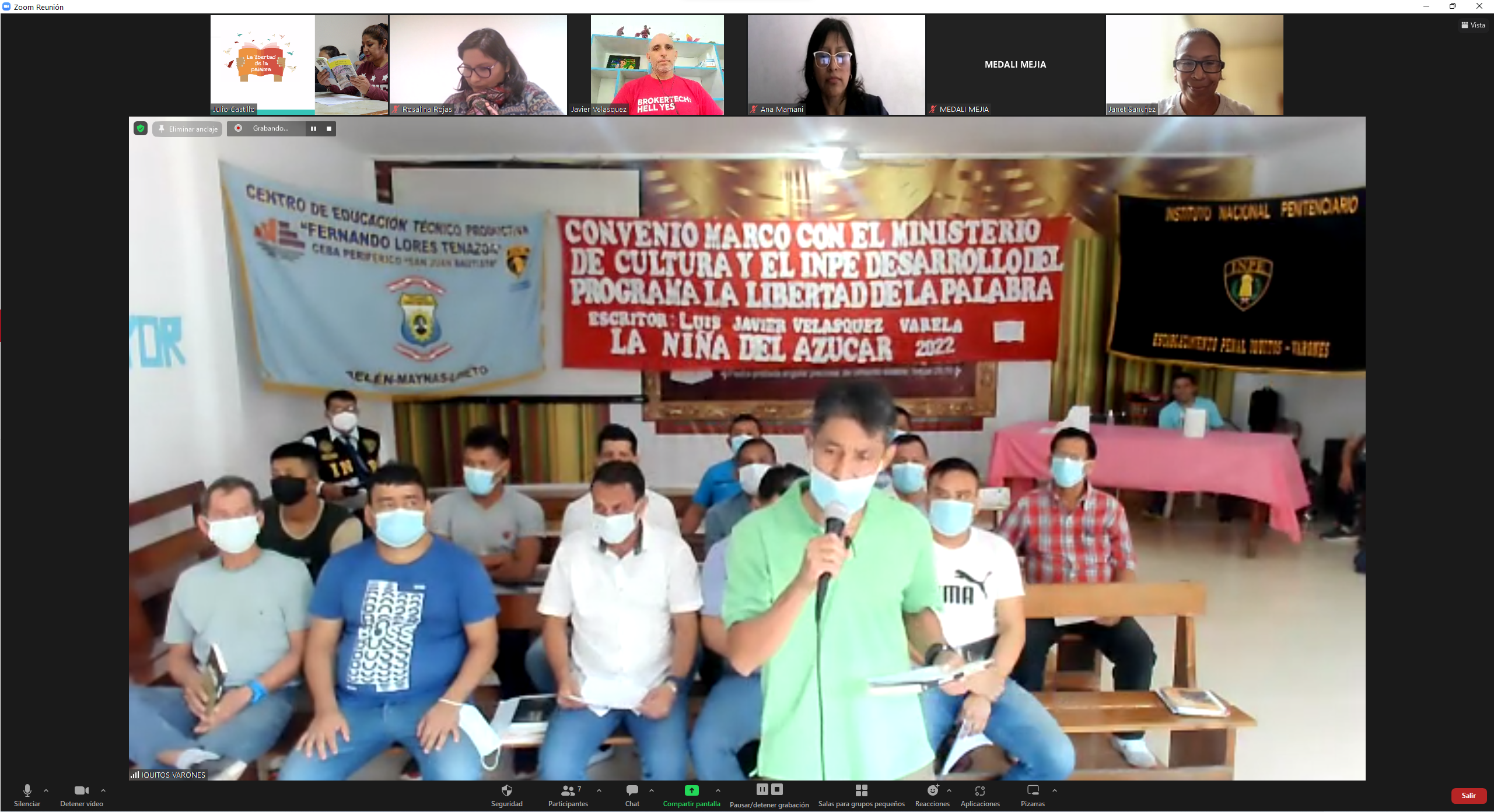 Ministerio de Cultura desarrolla el Programa “La Libertad de la Palabra” en el centro penitenciario de varones de Iquitos