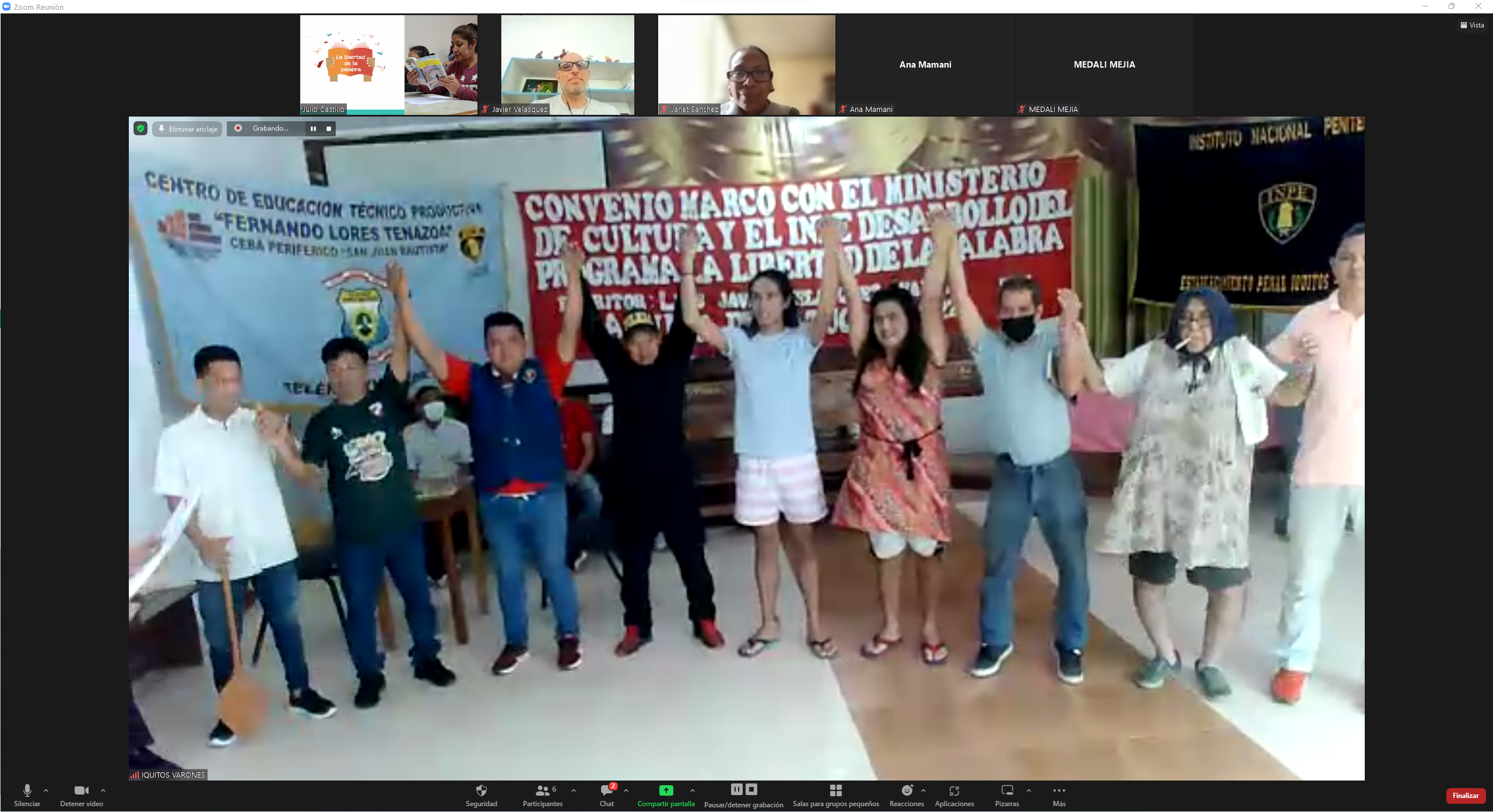 Ministerio de Cultura desarrolla el Programa “La Libertad de la Palabra” en el centro penitenciario de varones de Iquitos