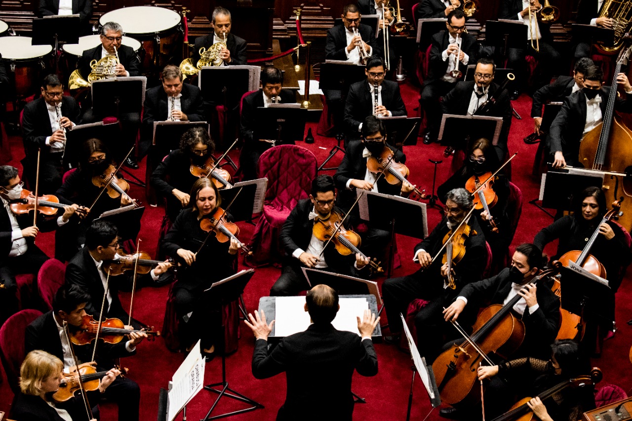 El Coro Nacional, la Orquesta Sinfónica Nacional y la Orquesta Sinfónica Nacional Juvenil Bicentenario se sumaron a las actividades del aniversario.