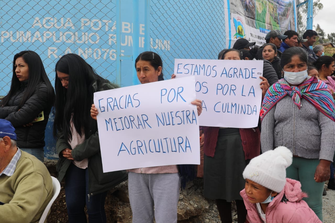 Pobladores agradecidos por la obra culminada