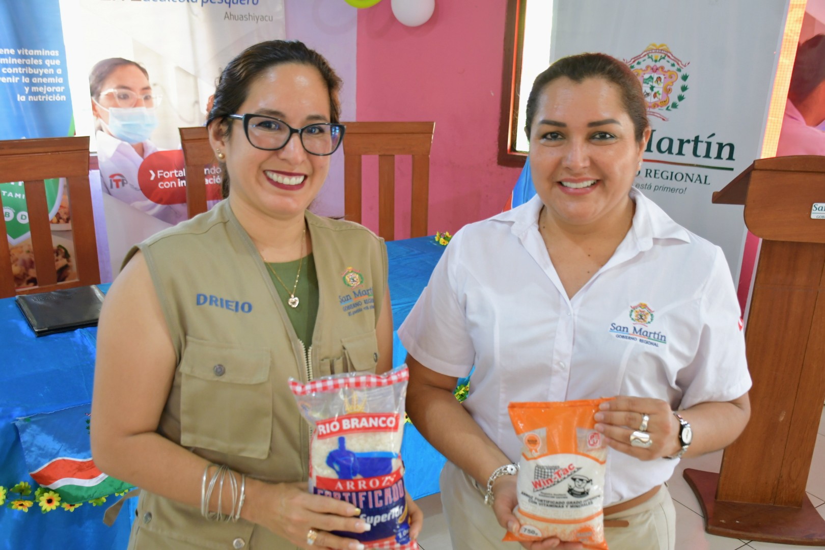 Vicegobernadora regional Nohemí Aguilar y Milagros Sanchez Vargas, directora regional de Inclusión e Igualdad de Oportunidades.