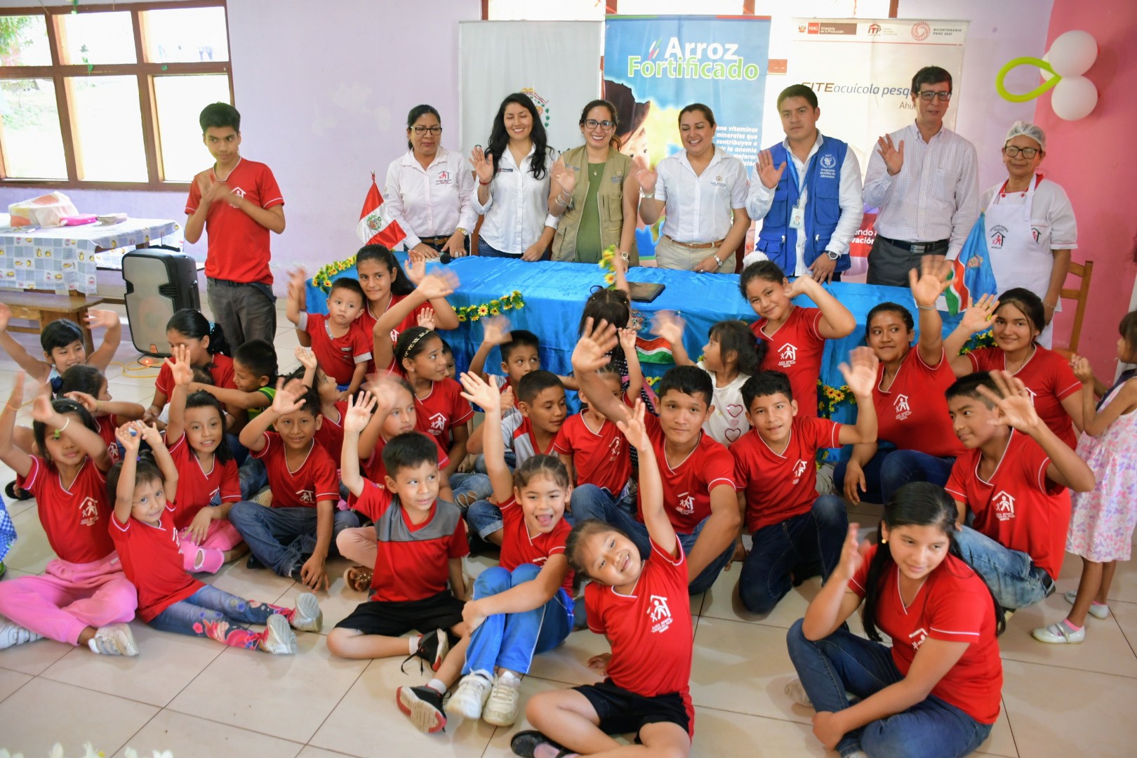 Niños beneficiarios de la Aldea Infantil Virgen del Pilar.