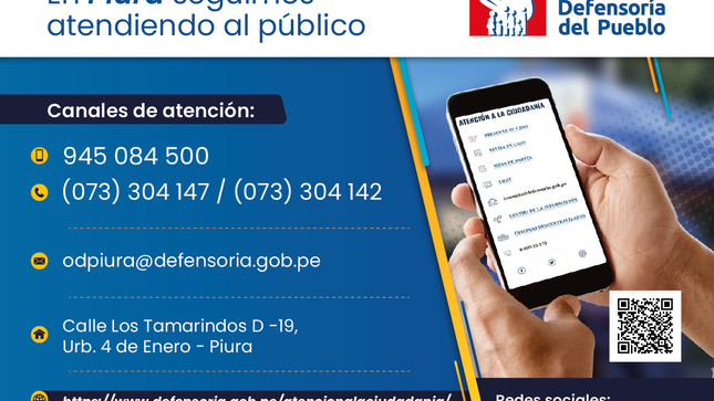 Datos de atención de la oficina defensorial de Piura