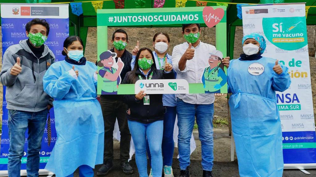 Brigadas de salud vacunan a trabajadores de la Línea 1 del Metro de Lima