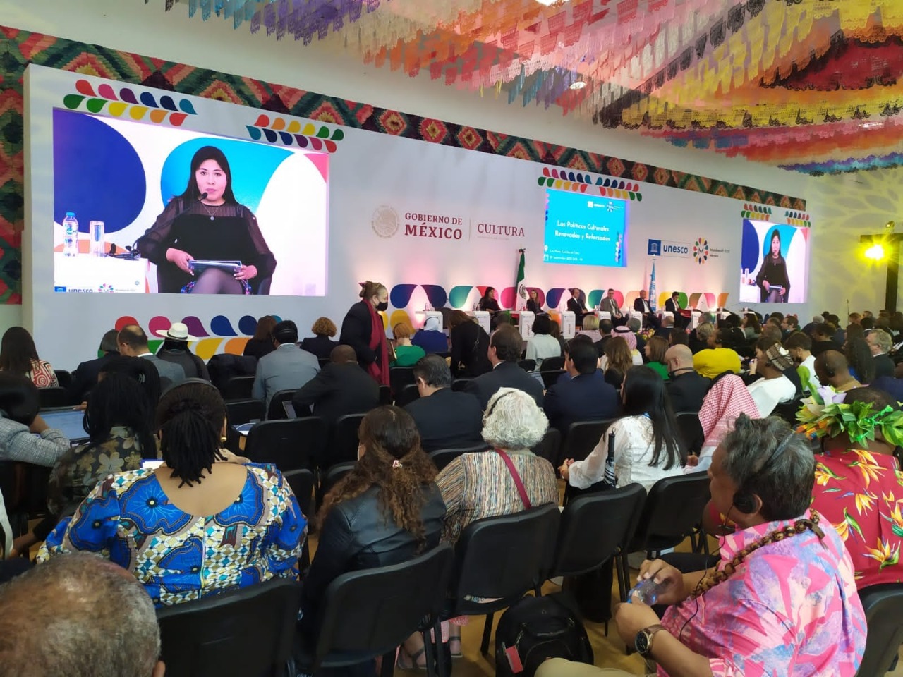 Ministra de Cultura participó en la clausura de MONDIACULT 2022