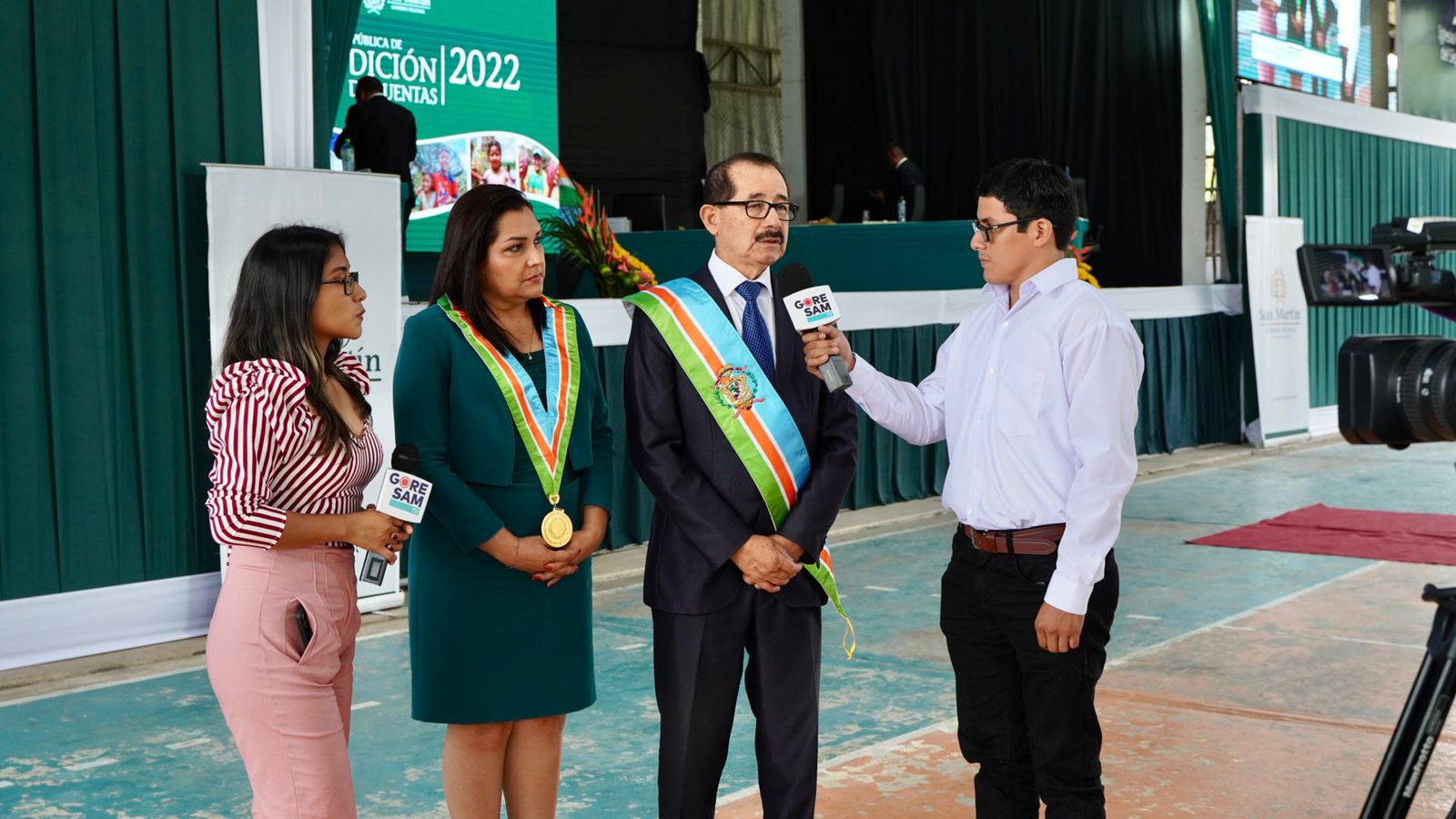 Gobernador regional y vicegobernadora en entrevista