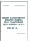 Vista preliminar de documento Resumen de la Distribucion de Gastos e Ingresos Año 2012