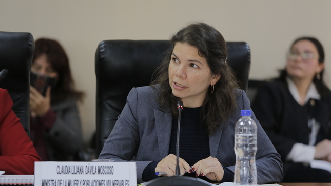 Ministra Claudia Dávila en el Congreso de la República