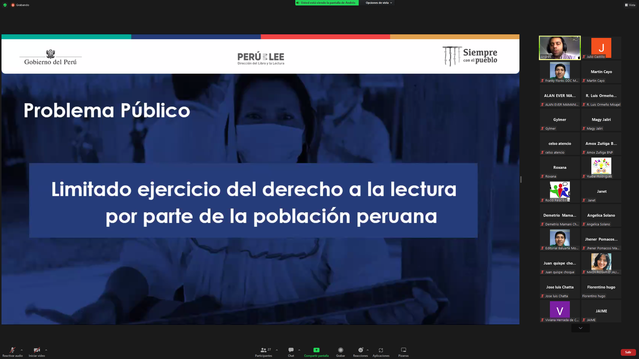 Cultura: Charla de socialización sobre la Política Nacional de la Lectura, el Libro y las Bibliotecas llegó a Moquegua, Puno y Tacna