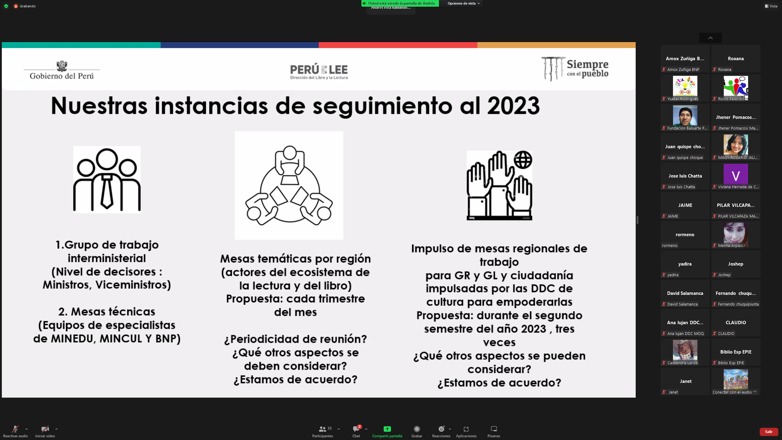 Cultura: Charla de socialización sobre la Política Nacional de la Lectura, el Libro y las Bibliotecas llegó a Moquegua, Puno y Tacna