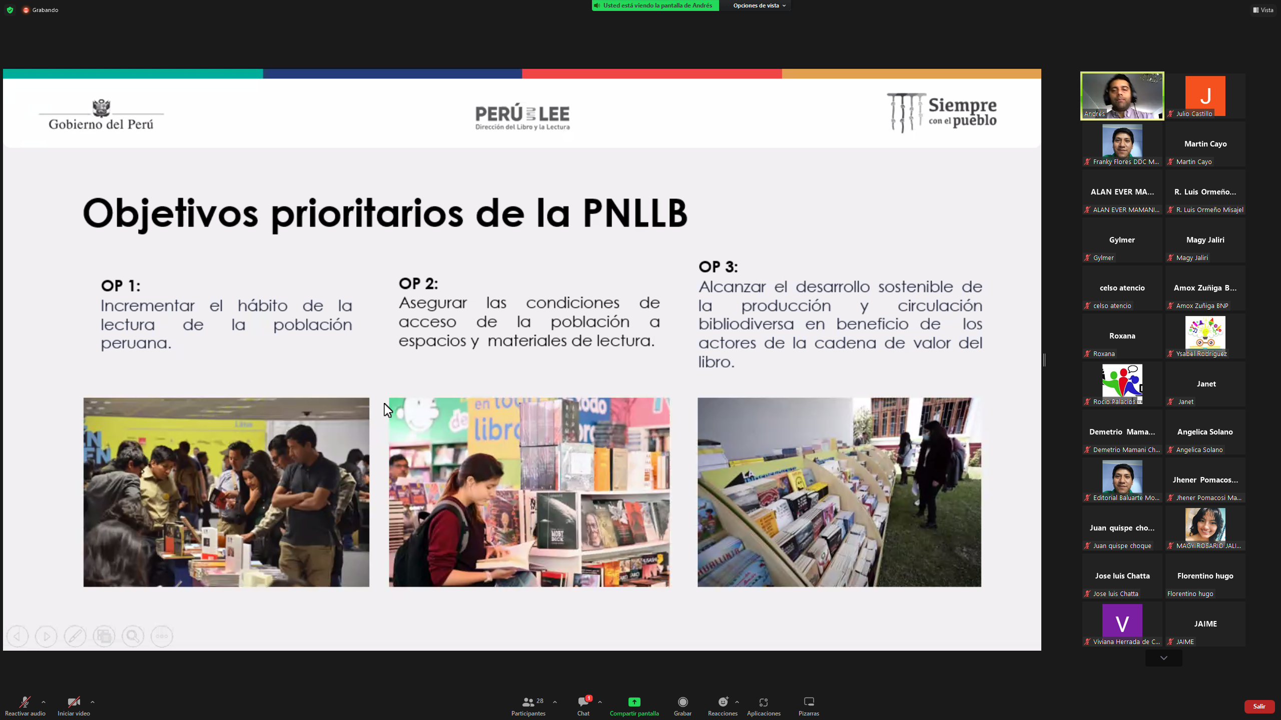 Cultura: Charla de socialización sobre la Política Nacional de la Lectura, el Libro y las Bibliotecas llegó a Moquegua, Puno y Tacna