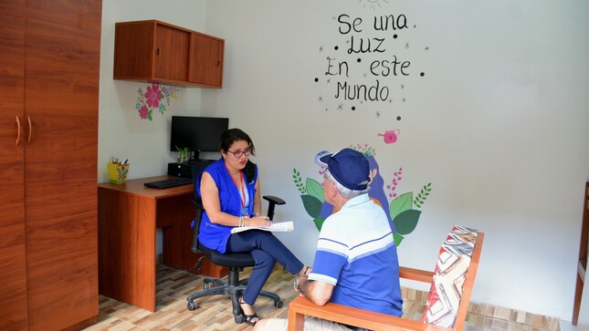 Paciente en atención en el Centro de Salud Mental Comunitario de Lamas