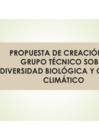 Vista preliminar de documento PPT GTDB y cambio climático