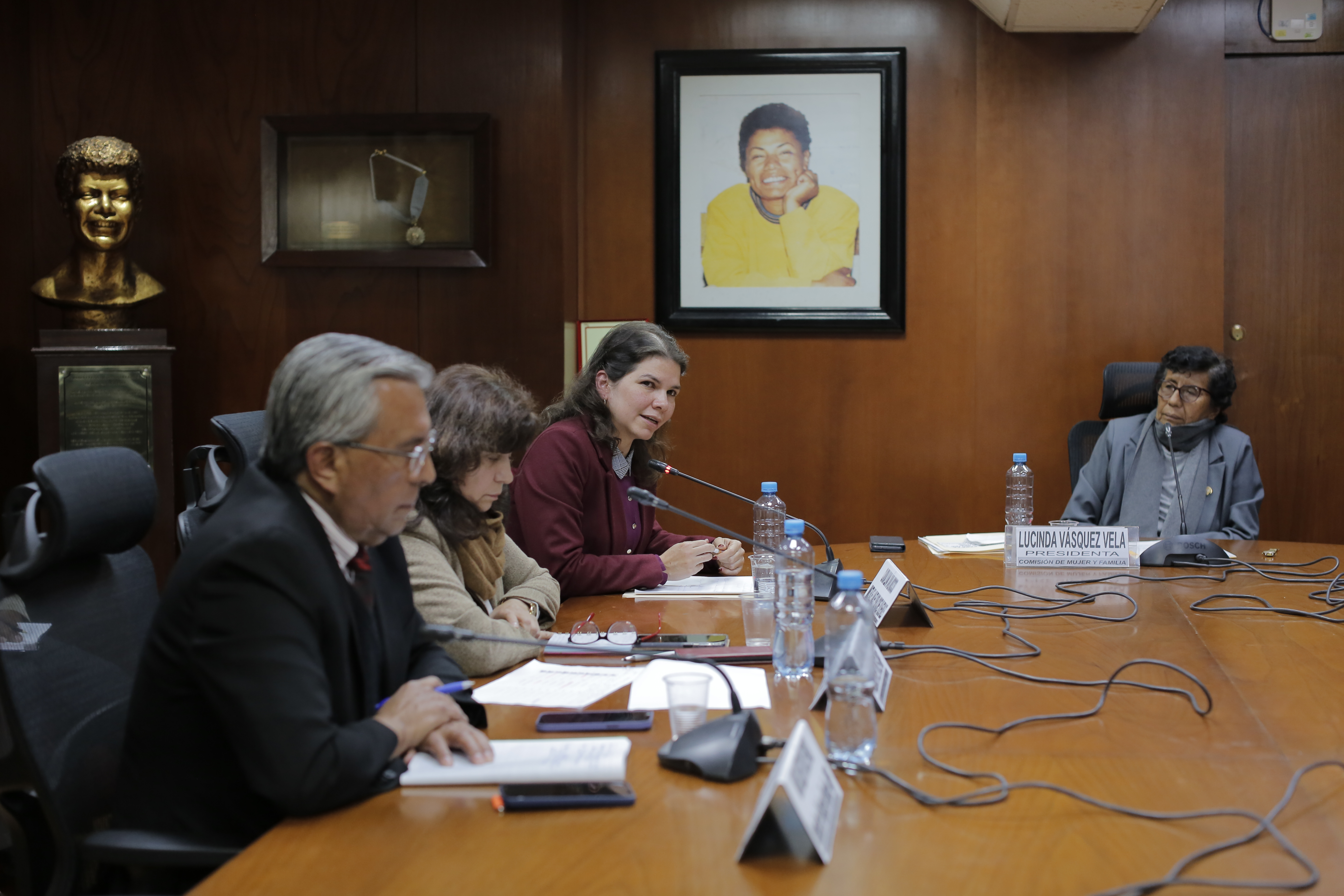 Ministra Claudia Davila asiste a la comisión de la Mujer y Familia del Congreso