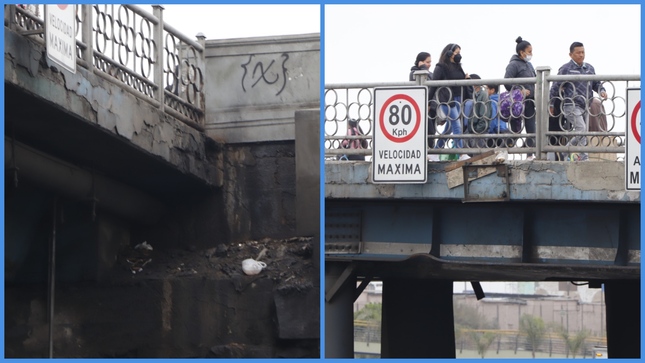Fotos de puentes en  mal estado
