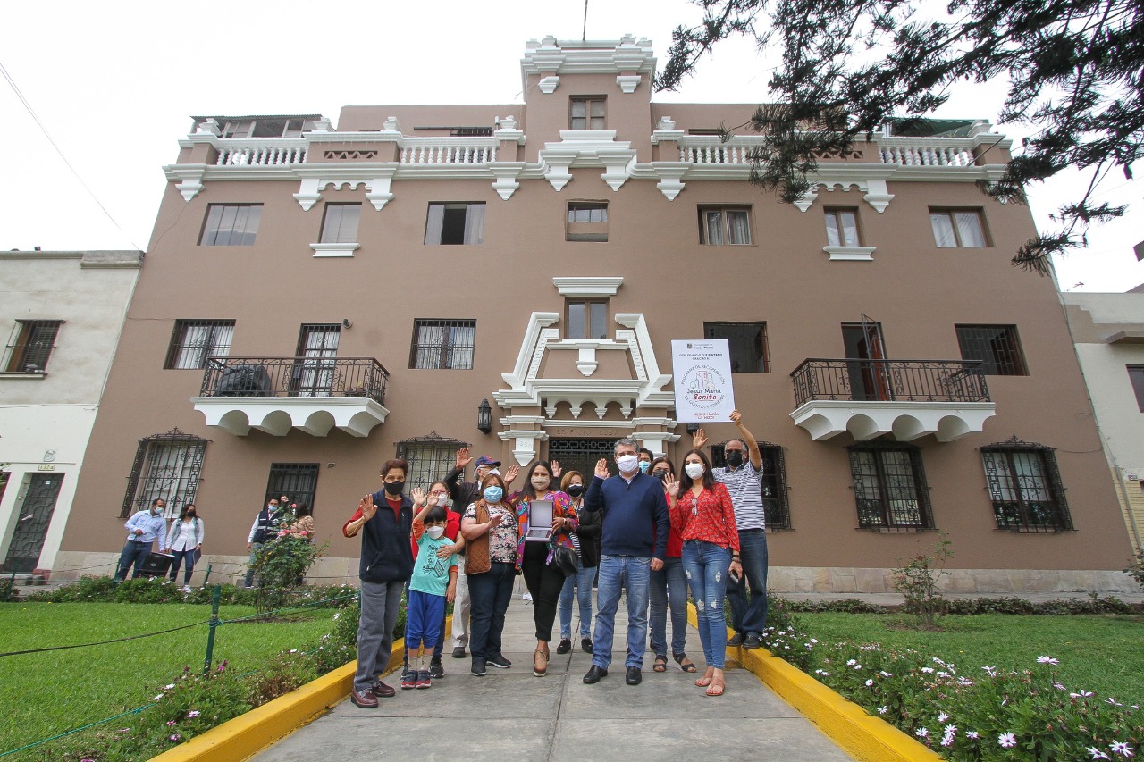 Jesús María: Más familias beneficiadas con programa de recuperación de quintas y edificios “Jesús María Bonita”
