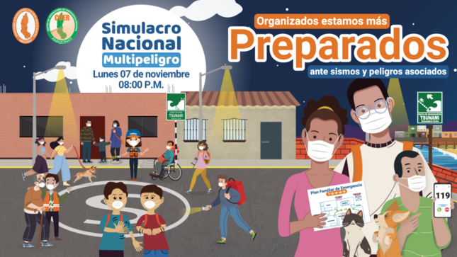 Gráfica de Simulacro Nacional Multipeligro / Noviembre 2022.