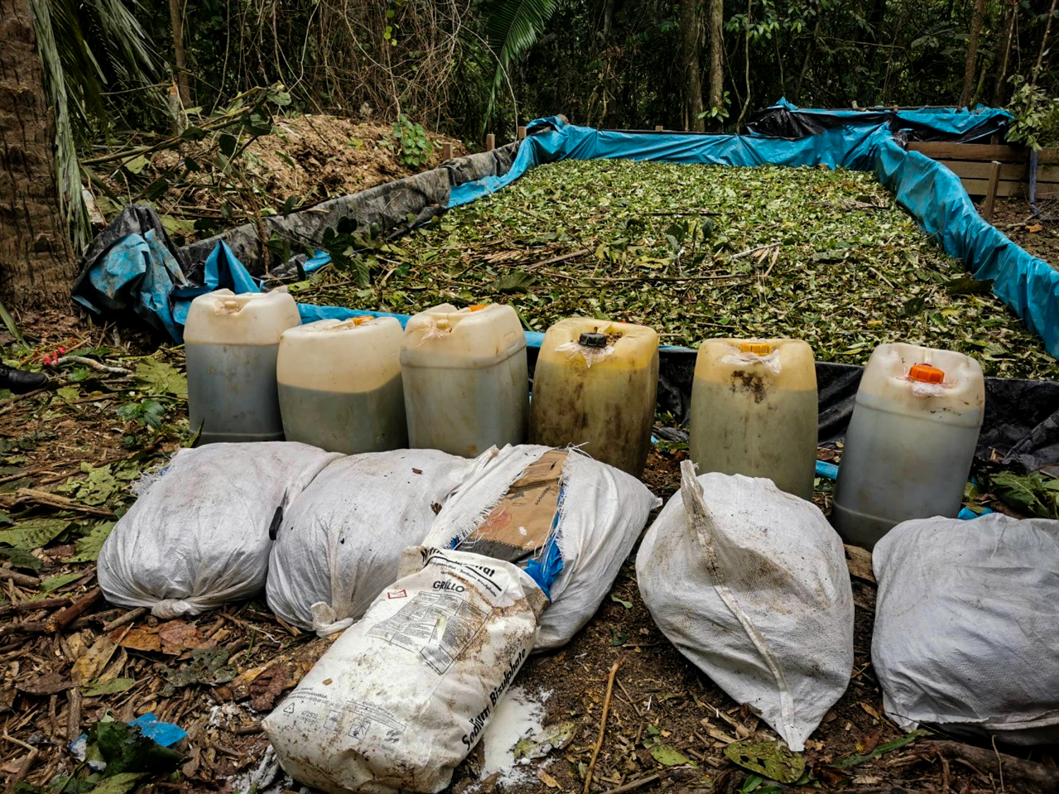 Material incautado y destruido por las autoridades