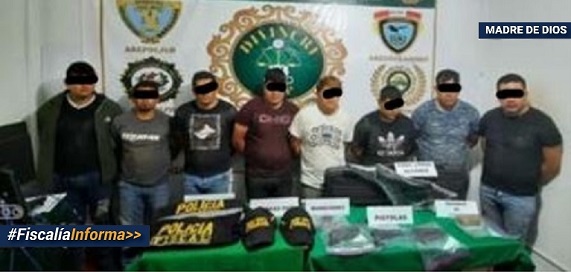 Prisión preventiva para 10 presuntos integrantes de banda criminal en Puerto Maldonado