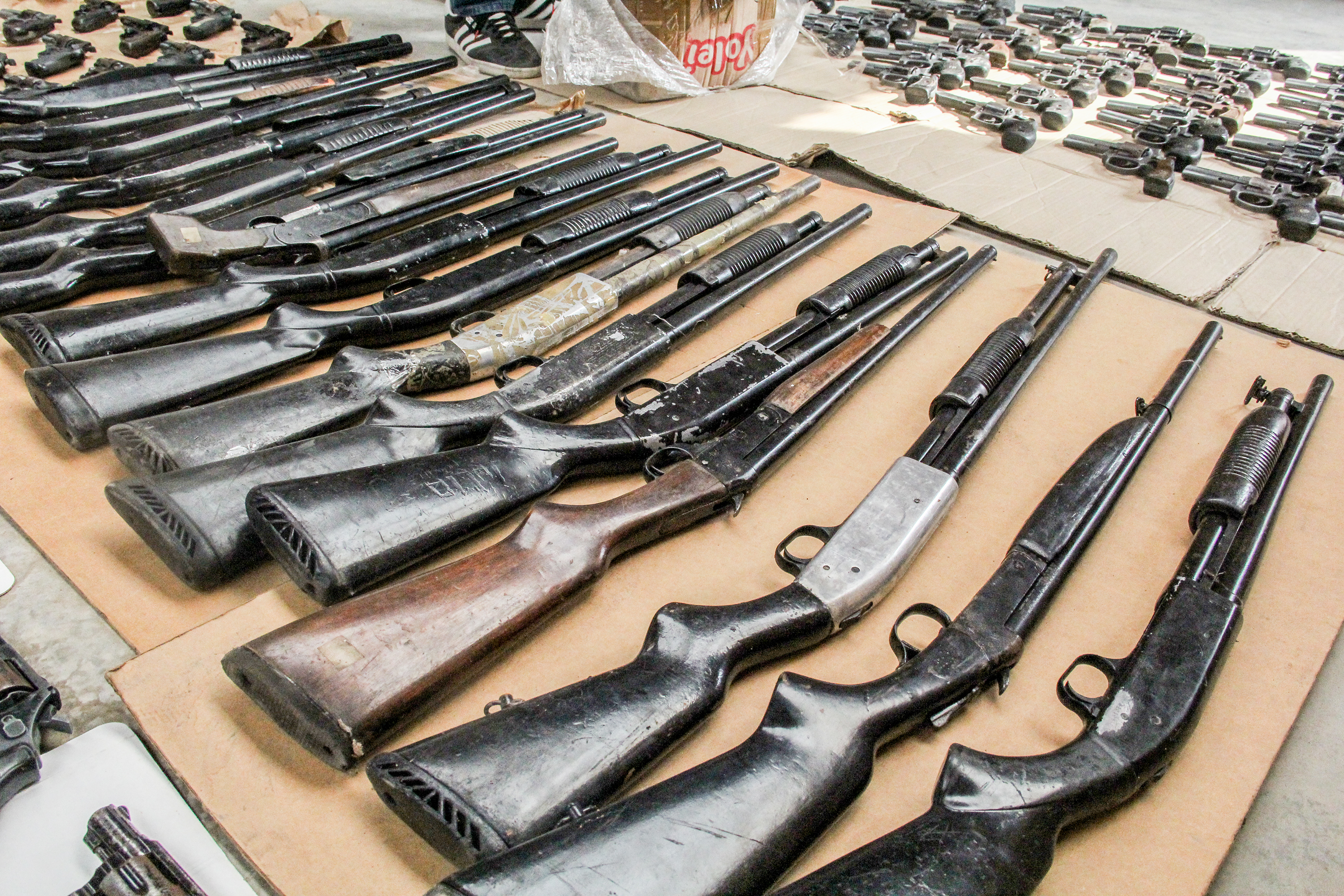1.- Armas incautadas por la Sucamec a empresas de seguridad privada en la región Ica