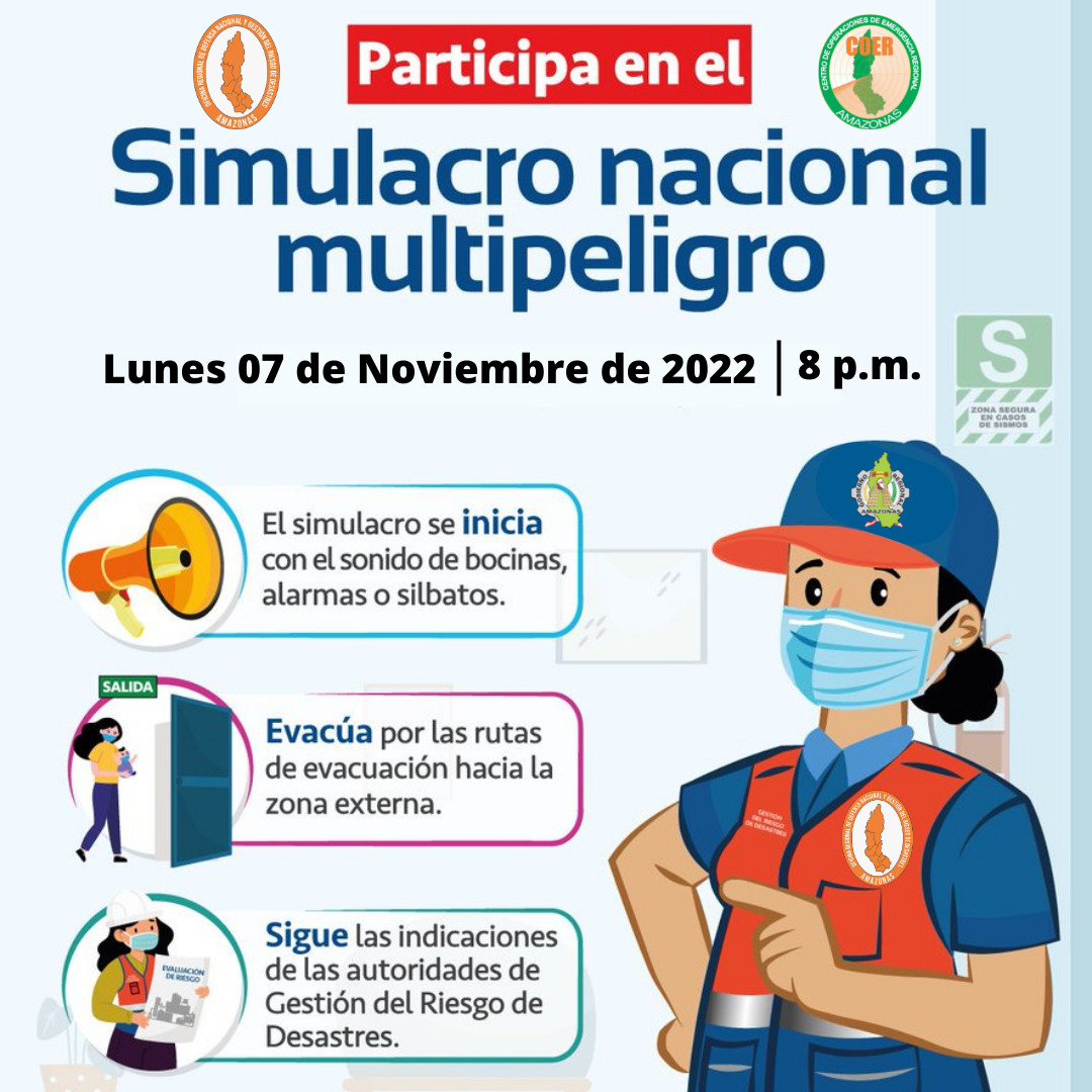 Gráfica de Promoción de Tercer Simulacro Nacional Multipeligro 2022.
