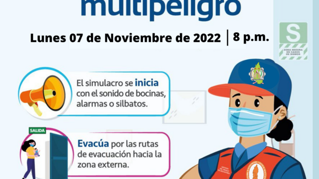 Gráfica de Promoción de Tercer Simulacro Nacional Multipeligro 2022.