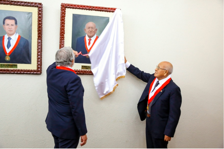 Develación de retrato del magistrado Manuel Miranda.