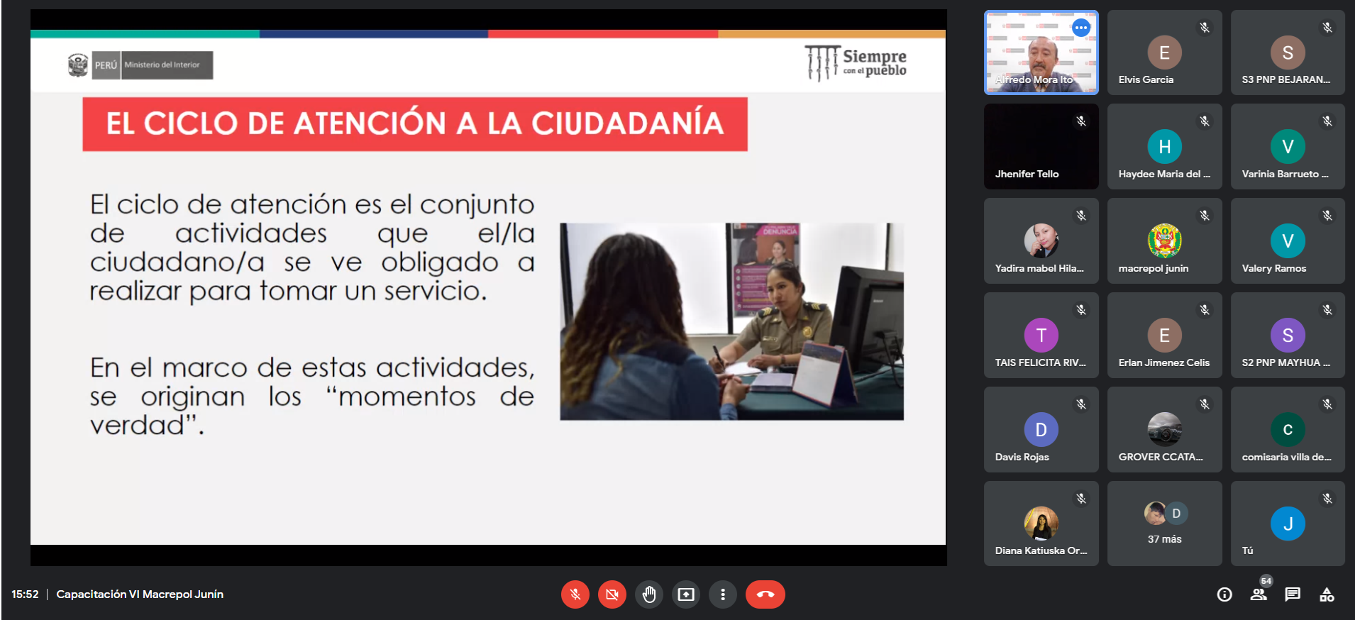 Mininter capacita a policías para brindar atención de calidad en comisarías de Junín y Huancavelica