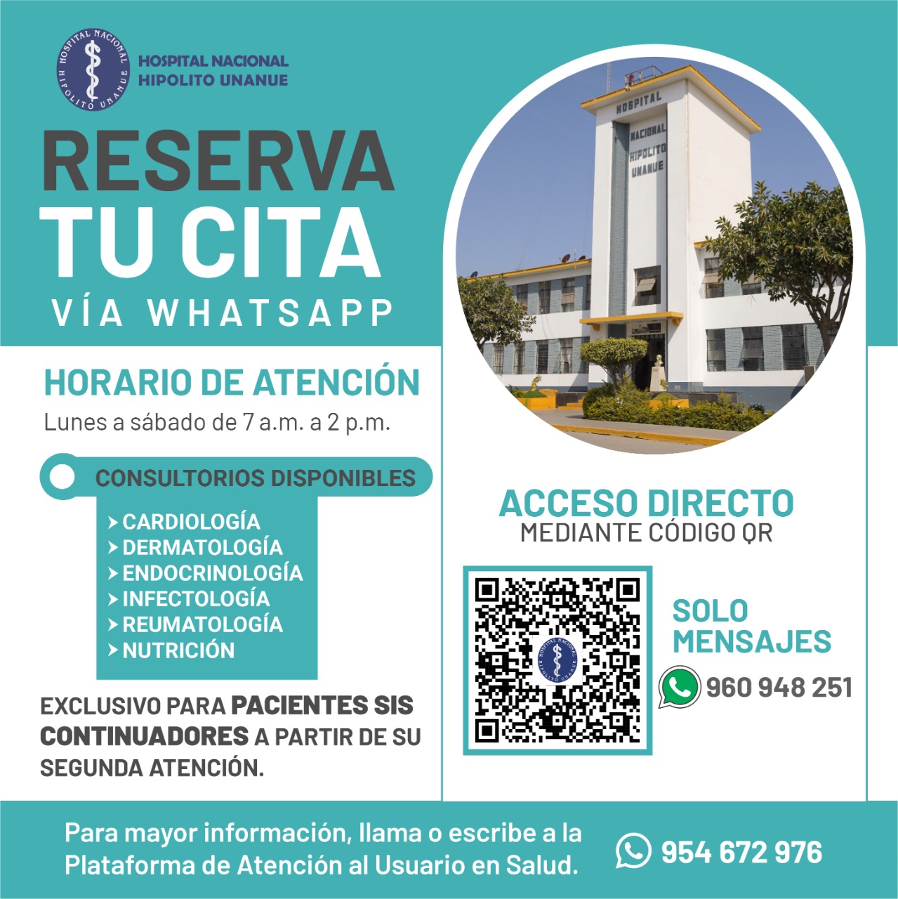 Afiche de Citas Via Whatsapp